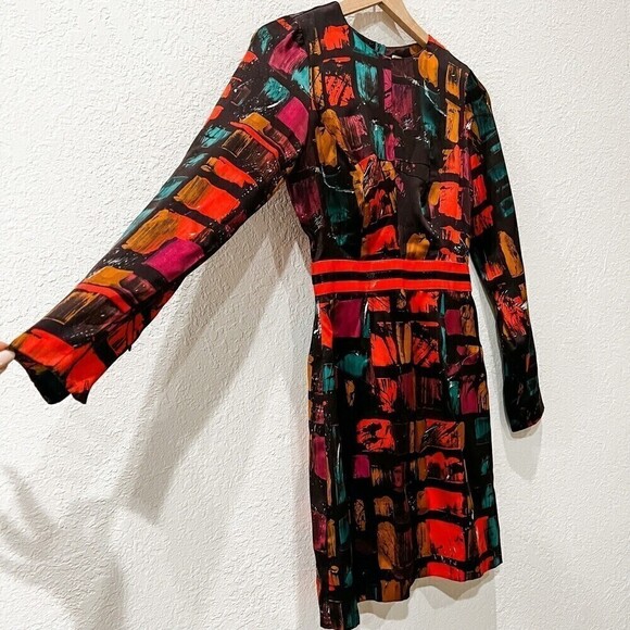 Milly of New York 100% Silk Retro Art Deco Dress size 2 - Picture 3 of 7